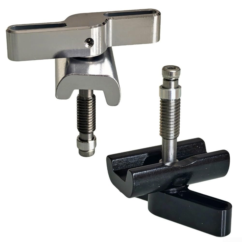 Brompton - Morsetto pieghevole con fibbia a C, in lega di alluminio, con aspetto delicato, connettore stabile per una piegatura sicura, design leggero, colore argento (nero)