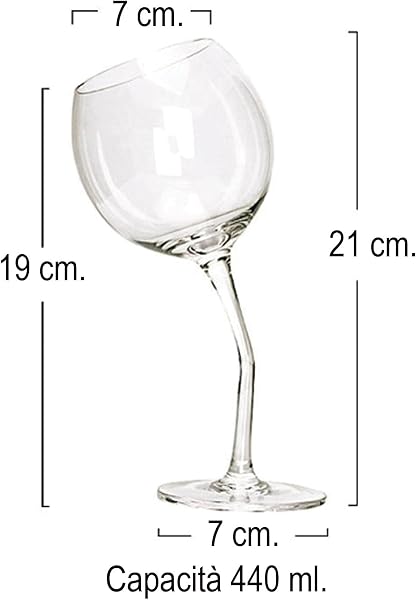 Bombo Bicchiere in Vetro Calice storto per compleanno 60 anni - 440 ml - 4