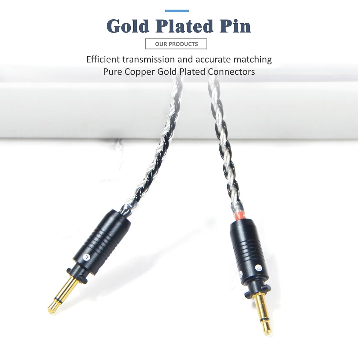 16 Strands 7N Single Crystal Silver+Copper Mixed Headphone Cable/Replacement Cable for Final Audio D8000 PRO SONOROUS X VI VIII IV III II D8000 DC PRO Pandora Hope VI (4.4mm Plug)