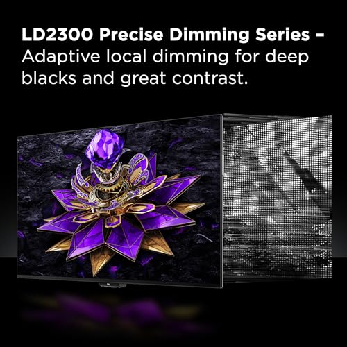 Image of TCL 27 inch R94 Series 4K UHD HDR QD-Mini LED Gaming Monitor (27R94, 2025 Model) Halo Control System, 165Hz Refresh Rate, LD2304 Precise Dimming Series, HDR1400 Brightness, 1ms, AMD FreeSync NVIDIA G-SYNC
