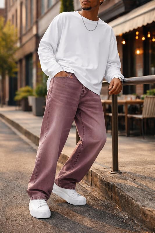 Image of Ben Martin Men Jeans || Baggy Fit Jean's for Man || Loose Fit High Rise Denim || Stretchable Casual Wear Jean,s || Dance Rap Rapping Style Pant for Men || Denim Cotton Jeans (0)