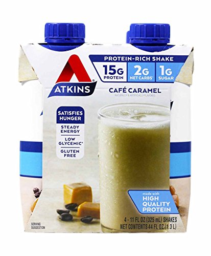Atkins Ready to Drink Shake, Cafe Caramel, 11 Fl Oz (Pack of 32) Atkins Ready to Drink Shake, Cafe Caramel, 11 Fl Oz (Pack of 32)