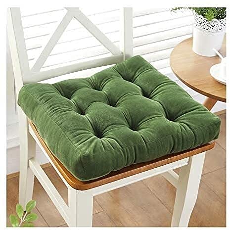 Coussin de chaise carré lot de 4 galettes de siège matelassées épaisses en velours pour cuisine