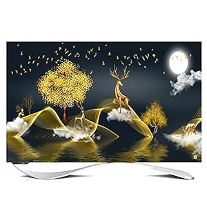 Huis 80in Indoor TV Dust Cover, Cover Type TV Screen Protector Voor Lcd Led Decoratie Televisie Set Cover Waterdichte…