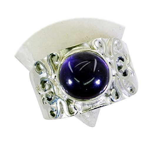 Bague améthyste véritable argent 925 contre l'inconfort des tailles
