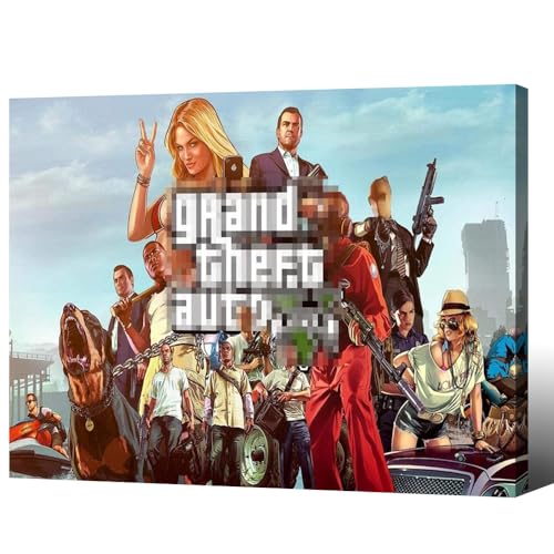 Framed Game Wall Art Grand Theft Auto5 Games Poster For...
