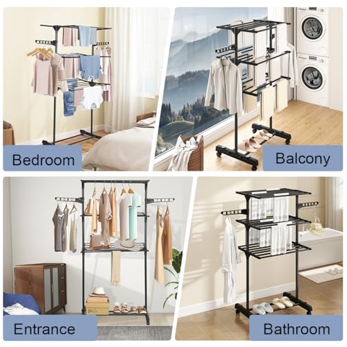 Étendoir à linge pliable gain de place pour petits appartements - 5