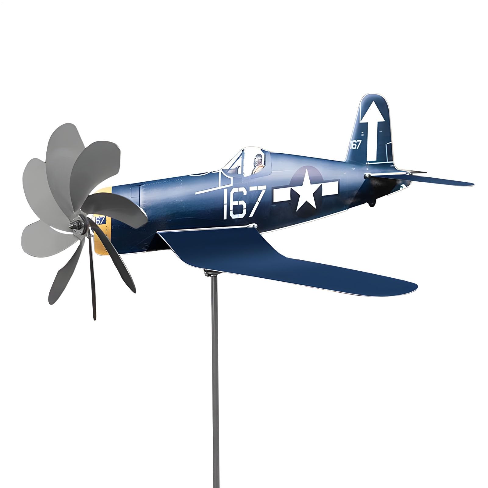 Girouettes Décoratives pour Extérieur - Décoration Métallique Avion Girouette à Vent - Tiges Faciles à Installer pour Jardin Fêtes Extérieures