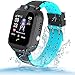 SNFHL Relojes para Teléfonos, Relojes con Rastreador para Niños LBS A Prueba de Agua, Relojes para Niños con Pantalla Táctil, Regalos para Niños,Blue