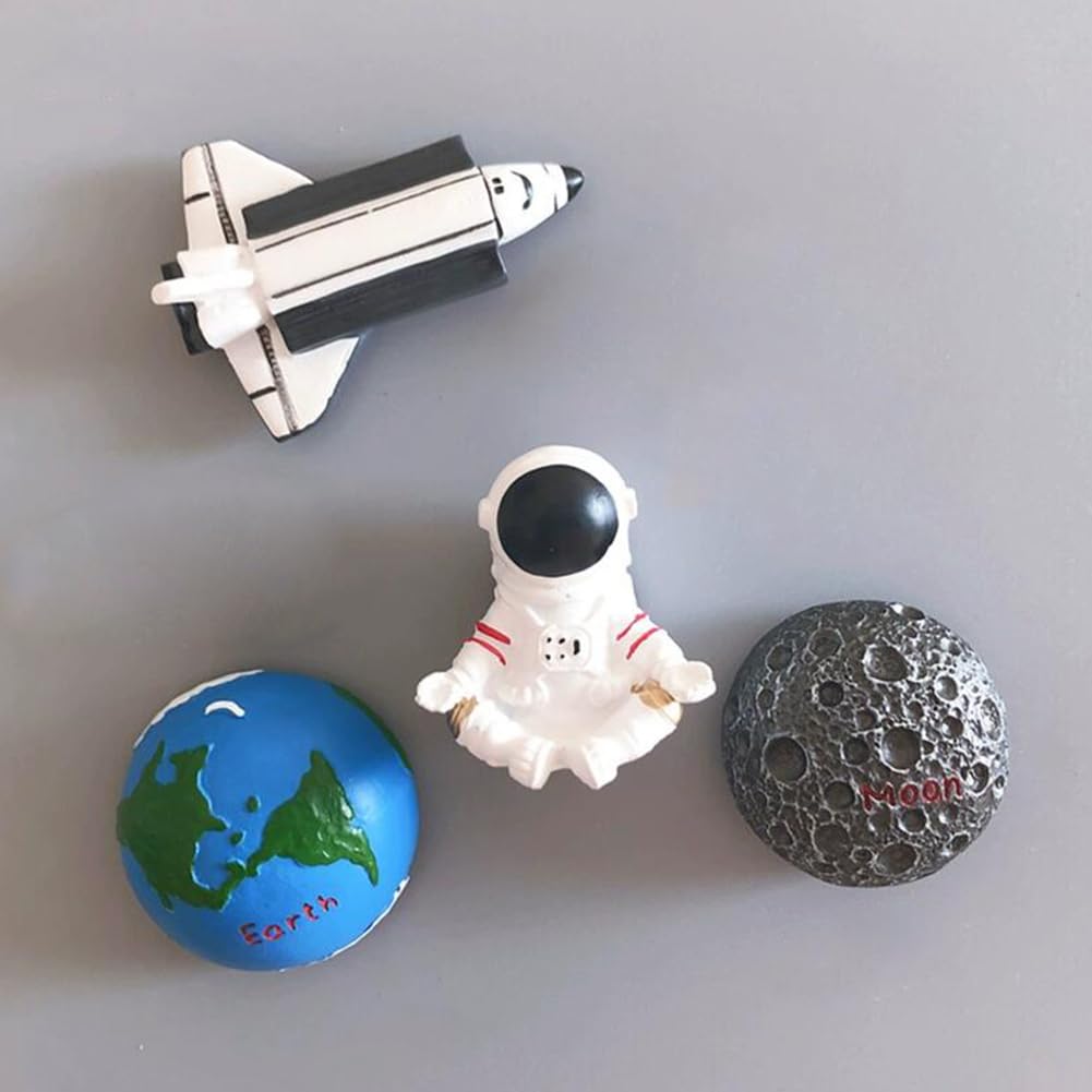 13 Pcs Astronaut Series Refrigerator Magnets, Solar System Fridge Magnets, Universe Planetary Spaceship Magnets for School Office Whiteboard, Kitchen Decorations - Image 3