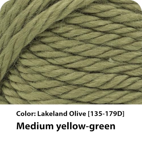 Image of Lion Brand Yarn Hometown Yarn, Super-Bulky Yarn for Knitting, Crocheting, and Crafting, 3 Pack, Lakeland Olive | Super Bulky Acrylic Fiber for Warm Crochet Blankets, Knit Winter Hats, Chunky Cardigans, Soft Scarves, Weaving