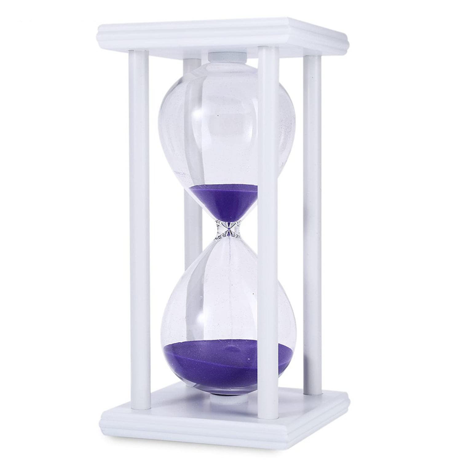 Temporizador de arena de 60 minutos de reloj de arena de la cocina de la escuela de madera moderno reloj de arena reloj de arena temporizador de té decoración del hogar regalo