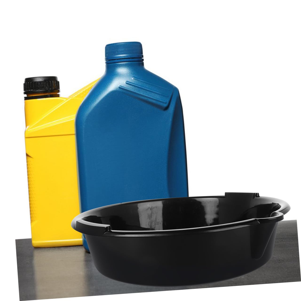 VALICLUD Bac de Vidange D’Huile en Plastique Noir, Lot de 2 Pièces