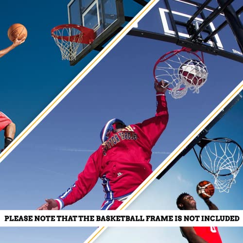 Massiel Premium Quality Professional Heavy Duty Durable Polyester Basketball Net Replacement – All Weather Anti Whip, Fits Standard Indoor Or Outdoor 12 Loops Basket Ball Hoop With 7 Knots #TOP7
