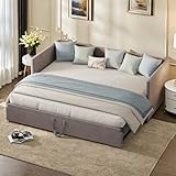 Divano Letto Convertibile 90/180 x 200 cm, Estensibile Divano Letto Matrimoniale con Rete ...