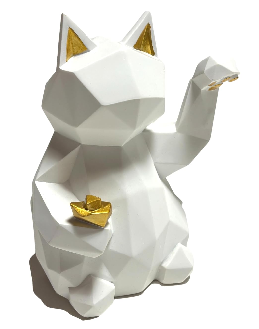Natura Style Maneki Neko Object, Stylish, Nordic Style, Figurine, Interior (Small, White) : Home & Kitchen