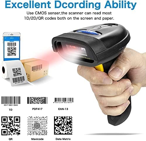 Netum 2D Barcode Scanner, Compatible With 2.4G Wireless & Bluetooth & Usb Wired Connection, Connect Smart Phone, Tablet, Pc, 1D Bar Code Reader Work For Qr Pdf417 Data Matrix Nt-1228Bl #TOP2