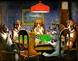 Rompecabezas 1000 Piezas Pantera Negra En El Bosque Perro Jugando Al Poker. Diy Rompecabezas De Madera Regalo Único Estilo De Decoración Para El Hogar