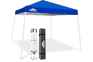 EAGLE PEAK Slant Leg Pop-up Canopy Tent Instant Outdoor Easy One Person Setup