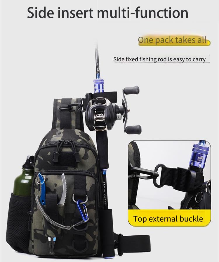 Mochila Táctica KCKEYS Sling para Senderismo y Pesca miniatura 4