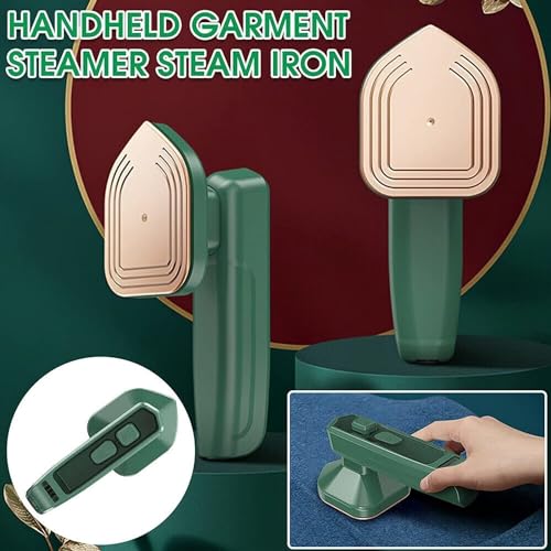 Image of Portable Micro Steam iron, green iron Handheld Garment Steamer, Dry And Wet Wrinkles Removing Lightweight Steamer for Home Office,Fast Heat Mini Ironing Machine