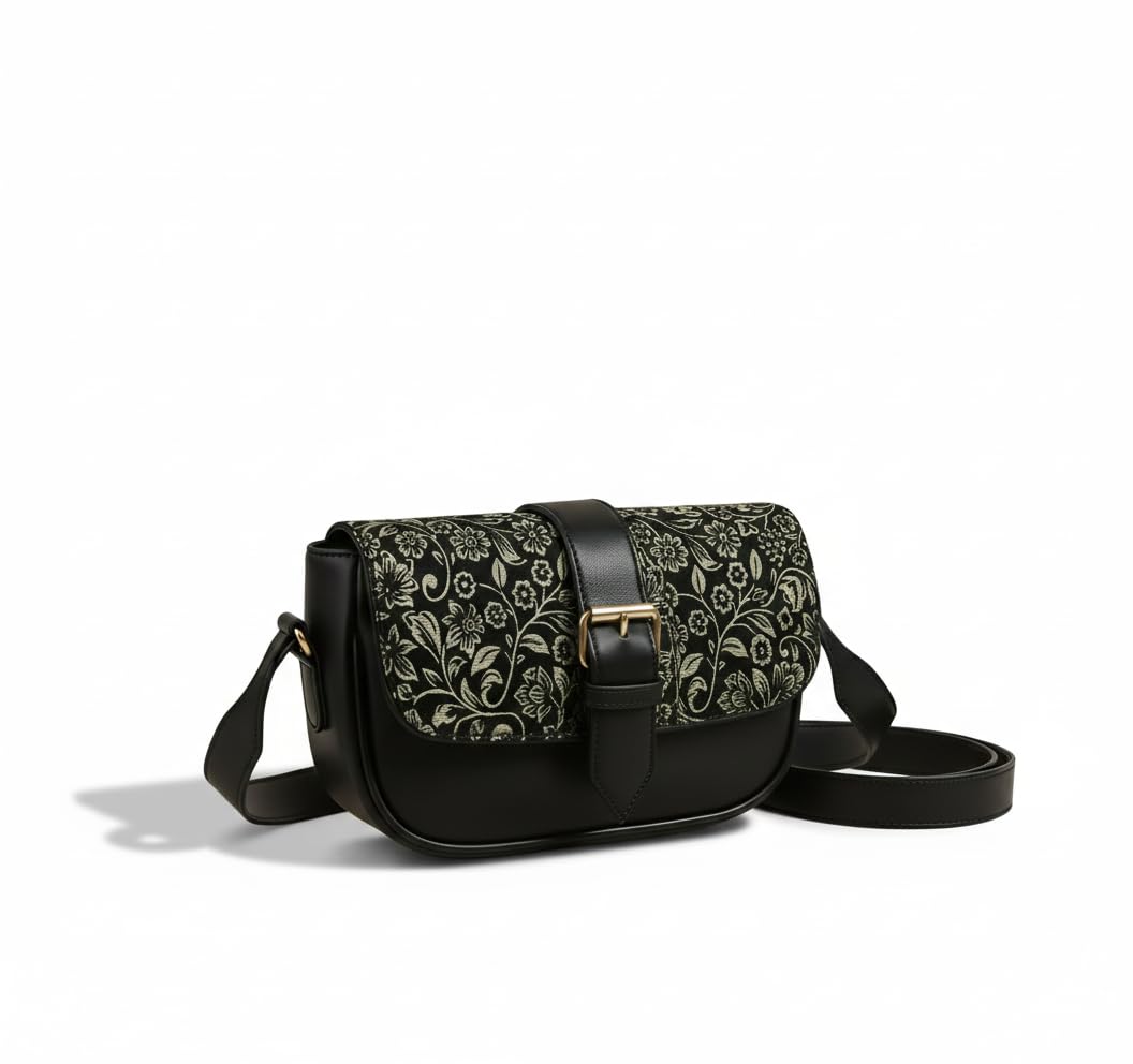 Trendy Korean Sling Bag for Women | Polyurethane Stylish Ladies Crossbody Shoulder Bag | Compact Lightweight Handbag for Regular Use, Travel, Casual Outings & Seasonal Wear