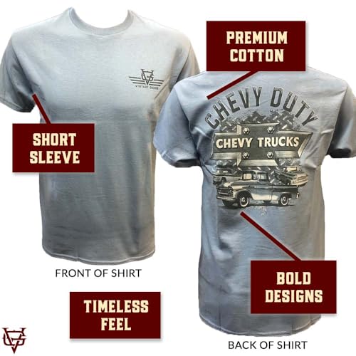Vintage Goods Apparel Men's Graphic T-Shirt, Chevy Duty - Officially Licensed Chevy Tee, Gift for Classic American Truck Guys3