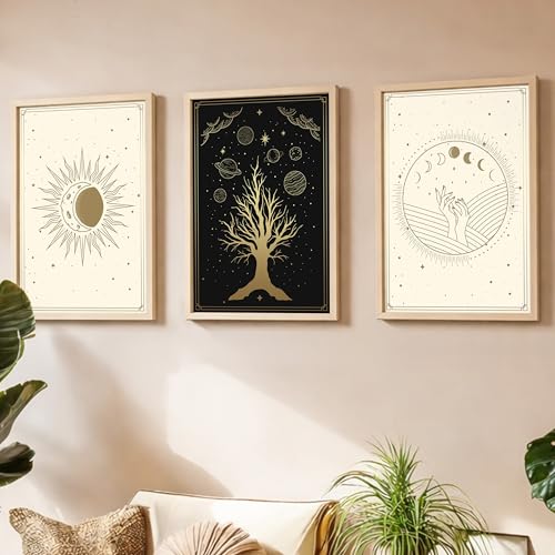 Image of NoWorries Wall Paintings for Home Decoration | Set of 3 Modern Framed Posters for Living Room, Bedroom & Office | Stylish Wall Art for Interior Decor Set of 3 (Art-11, 10x13inch)