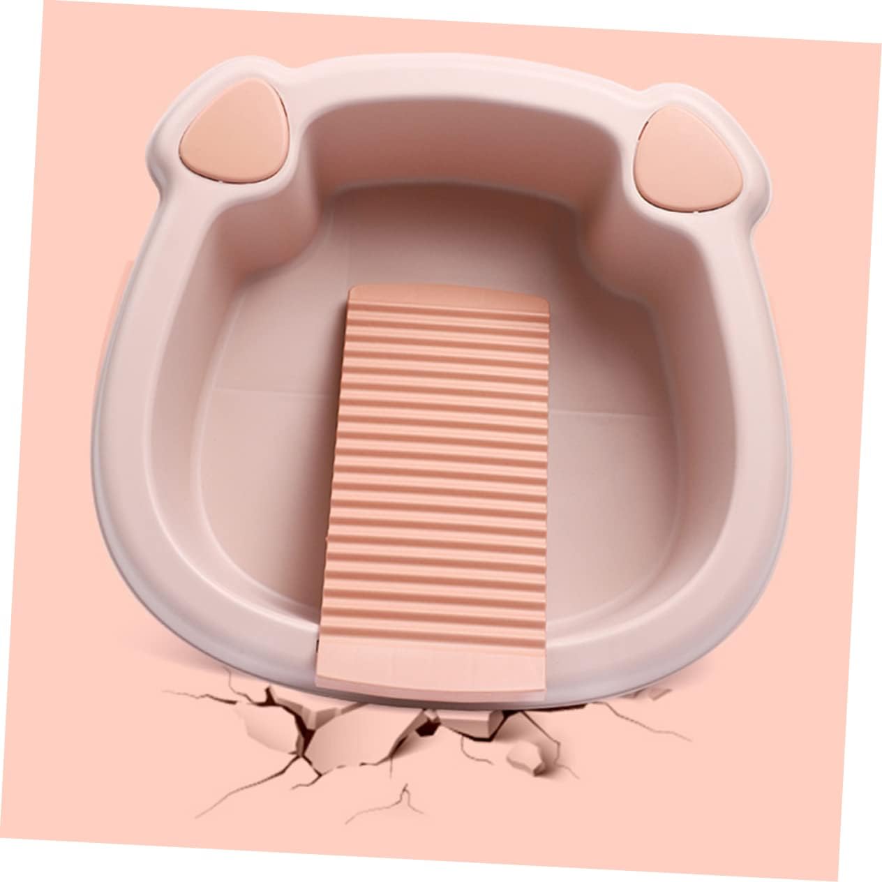 Toddmomy 1 Set Wash Basin Household Tools Plastic Wash Board Clothing Washboard Hand Washing Shirt Board Laundry Basin Washboard Dormitory Hand Wash Basin Washboard Basin Sink Large Pp