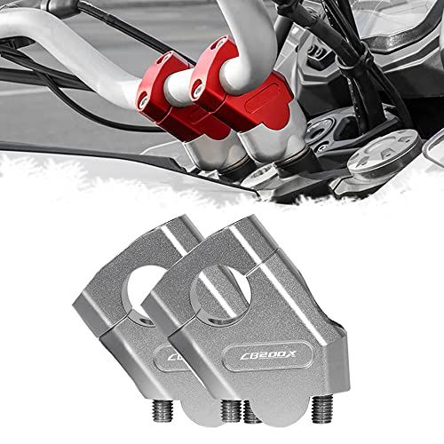 For CB200X cb200x ホーネット 2.0 2021 2022 オートバイハンドルバーライザーモトクロス強化クランプマウントピットバイクバイク cb 200x アクセサリー (銀,22MM)