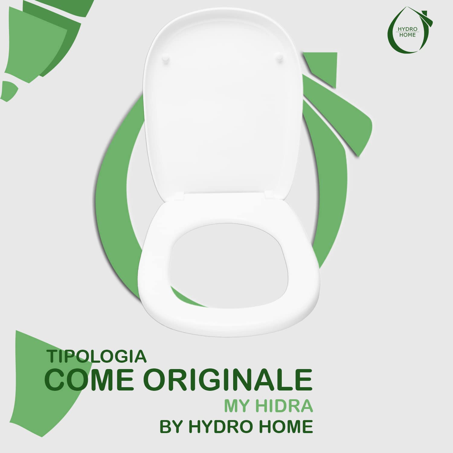 Copriwater Sedile Wc come originale My Hidra Termoindurente avvolgente by HYDRO HOME (CHIUSURA AMMORTIZZATA)