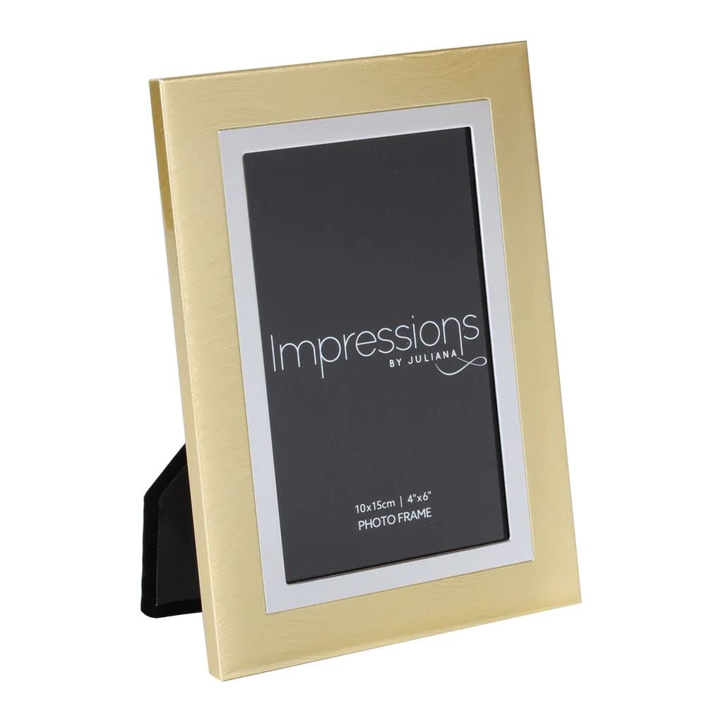 County Engraving Gold Personalised 4" X 6" And Silver Photo Frame Gift, Any Message Engraved.
