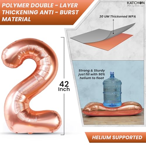 Image of Rose Gold 2026 Balloons 42 Inch, Rose Gold Graduation Decorations 2026, Foil Number 2026 Graduation Balloons Class of 2026 Decorations | Graduation Party Decorations | Prom Decorations 2026, Katchon