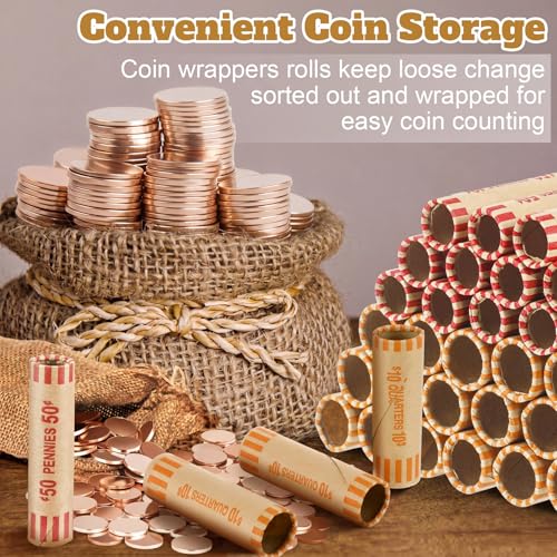 Papier d'emballage pour pièces de monnaie Outus | 192 rouleaux préformés - 5