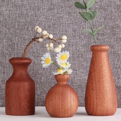 Vase en bois pour fleurs séchées : la solution pour une déco durable - 4