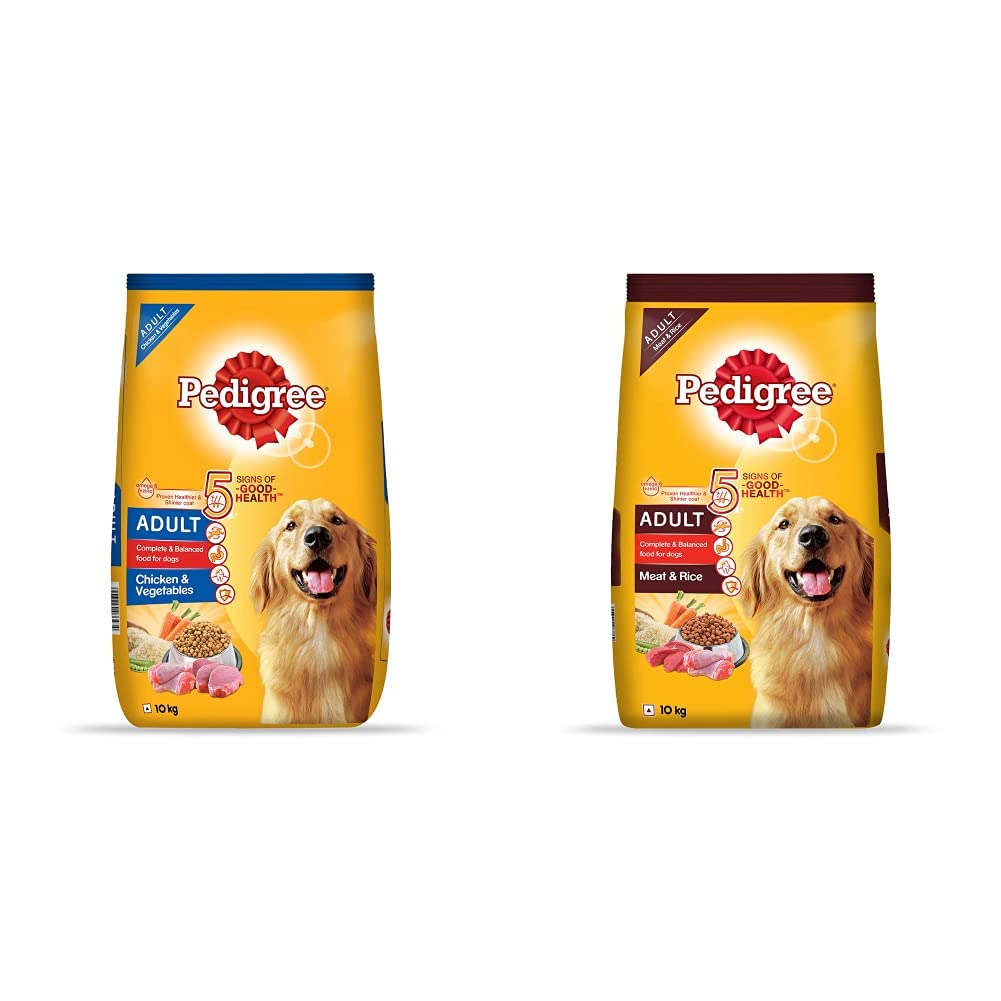 Pedigree Adult Dry Dog Food, Chicken & Vegetables, 10kg Pack and Adult Dry Dog Food, Meat & Rice, 10kg Pack (B08GMVKVYM) Amazon Price History, Amazon Price Tracker