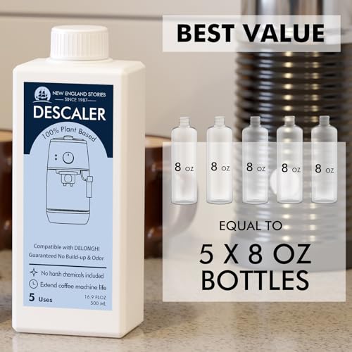 Image of 10 Uses DeLonghi Compatible Descaling Solution, Specially Designed to Clean Delonghi Coffee Machines and Maker - 33.8oz Espresso Coffee Maker Cleaner, Coffee Pot Cleaning Limescale Remover