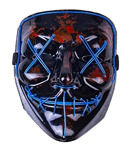Lovelegis Led Mask, Horror, Monster, Zombie, Fancy Dress, Halloween, Carnival, Party, Accessories, Black Color, White Light - Image 4