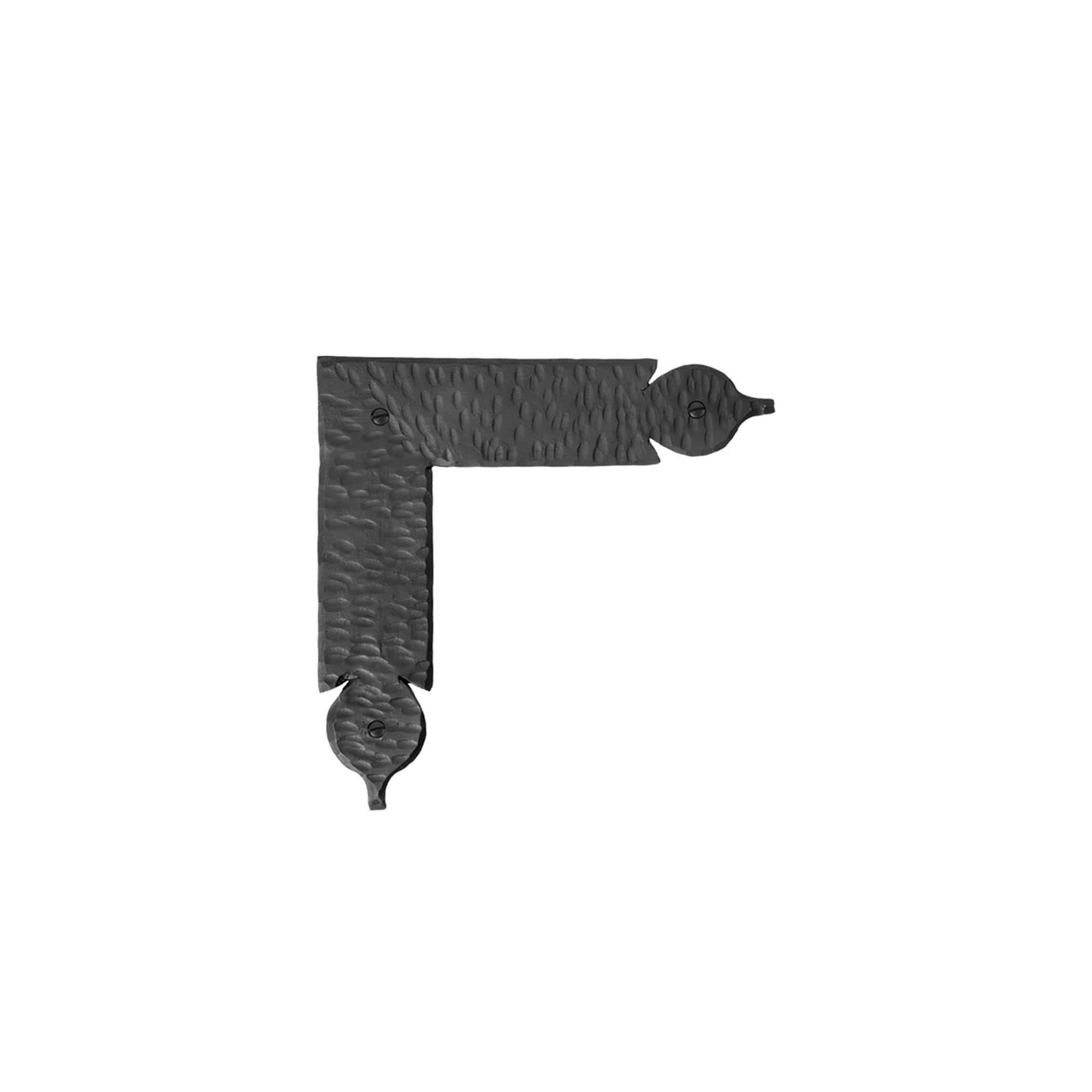 4 Pack 8.25 inch Decorative Corner Brackets Black L Bracket Decorative Corner Brackets Flat Angle Bracket Barn Door Hardware Ornamental Brackets The Chihuahua Series by Borderland Rustic Hardware