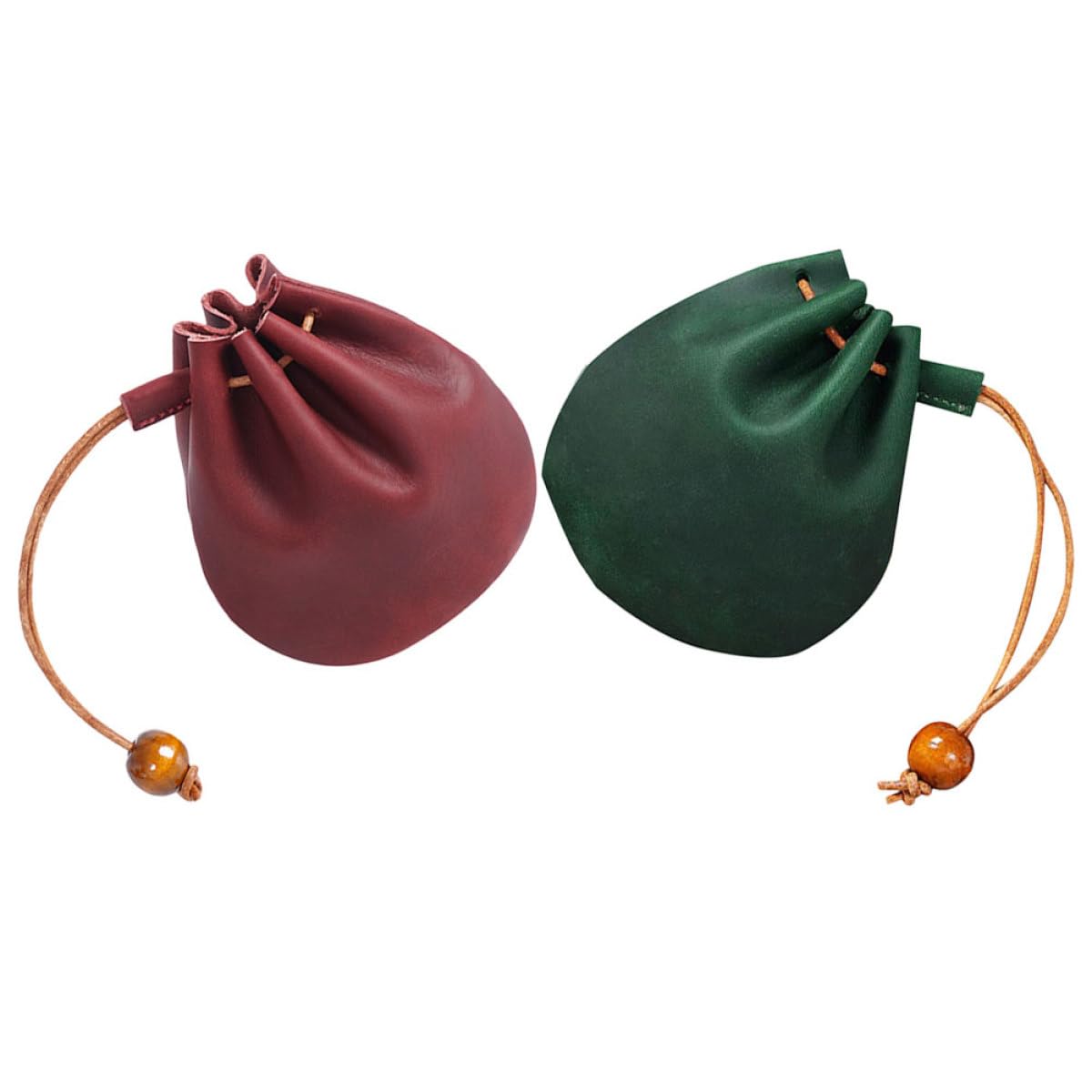 Mipcase Mini Monedero Vintage de PU Estilo Retro Tamaño Pequeño Colores Vino y Verde Bolsa Organizadora Multifuncional para Viaje y Uso Diario Monedero para Monedas y Joyas