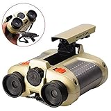 BIAL Binoculars for Kids, Toys Binoculars Night Scope 4x30 Telescope with Pop-up Spotlight and Night-Beam Vision Fun Cool Toy Gift for Kids Boys Girls