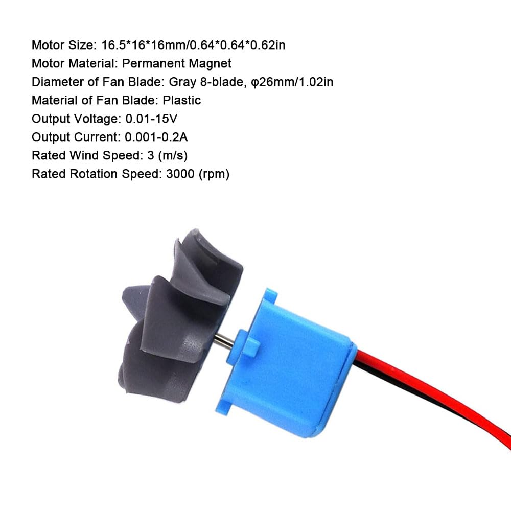 Mini Generatore Modello, Plastica Turbina Eolica Generatore Idroelettrico Micro Motore Dinamo Elettrica per Progetti Didattici di Insegnamento Scientifico Fai Da Te