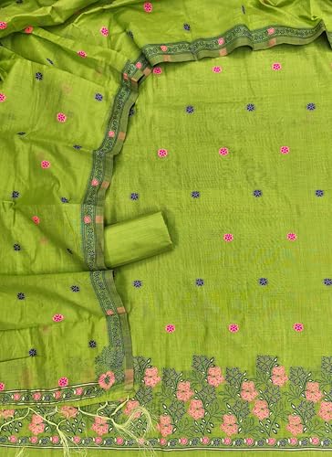 Image of DEVANGI Women's Jamdani Cotton Unstitched Suit & Dupatta Material