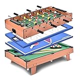 [INTERESANTE]Futbolines de marca para el torneo de fútbol en casa. El juego de futbolín está hecho de tablero de fibra de madera MDF estable con un revestimiento de fácil cuidado.