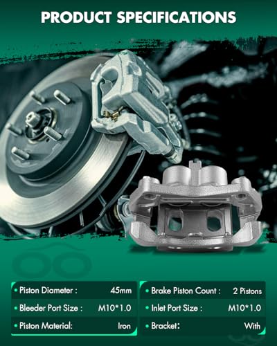 Image of SCITOO - Front Left Disc Brake Caliper Assembly w /Bracket For INFINITI,For Nissan Models - For JX35 2013,For Murano 2015-2024,For Pathfinder 2013-2020,For QX60 2014-2020 19B7100