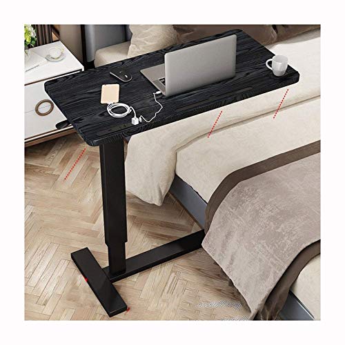 Preisvergleich Produktbild NBVCX Verstellbarer Tisch für Maschinenteile über Betttisch und höhenverstellbarer höhenverstellbarer Laptop-Schreibtisch (Farbe: Marmorweiß (40 * 80) A)