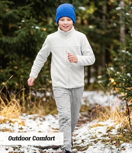 Image of Spring&Gege Youth Solid Full-Zip Polar Fleece Jacket for Children