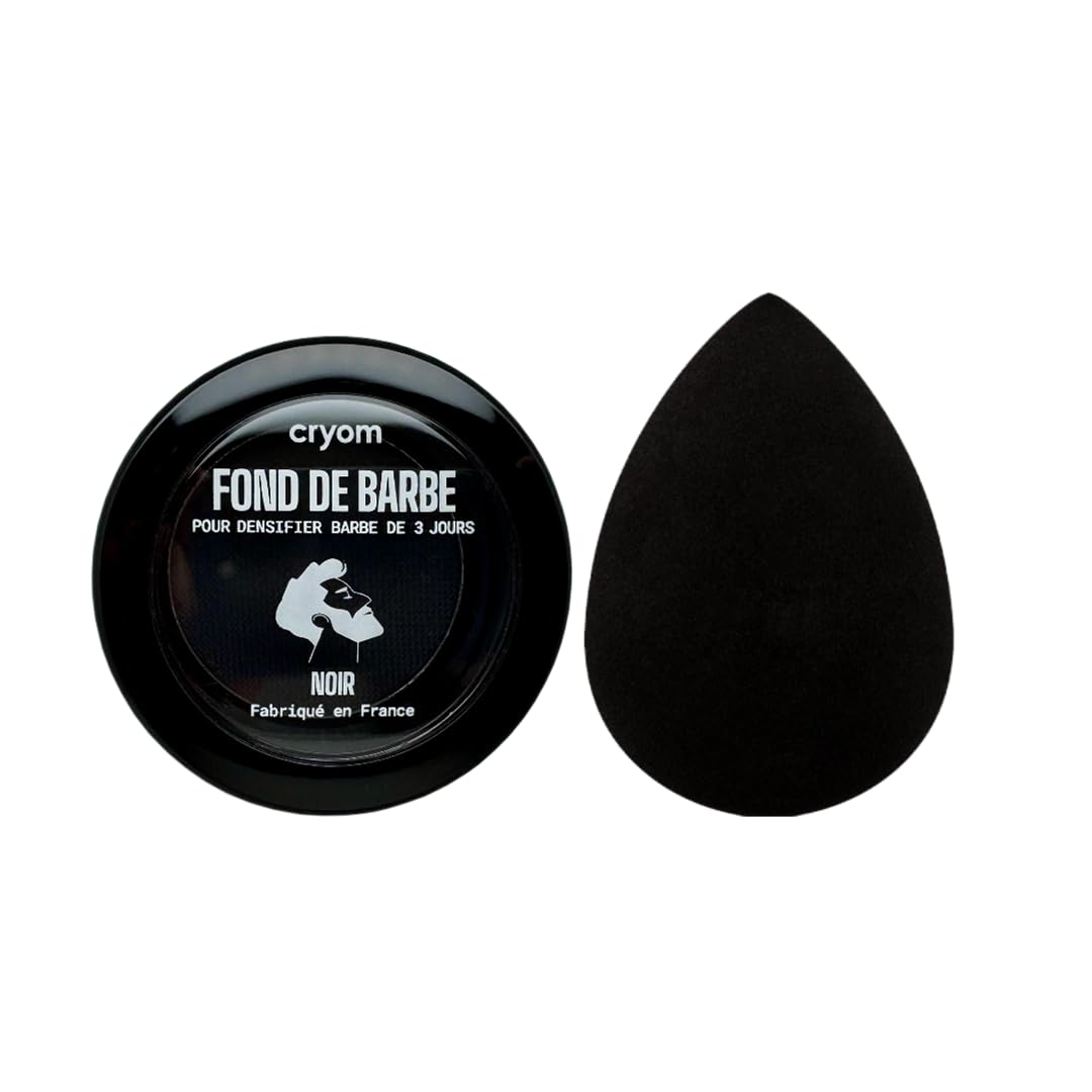 Routine Barbe de 3 jours (Fond de Barbe + Applicateur Mousse) pour densifier et assombrir une barbe de 3 jours. Sec instantanément, résiste à l'eau, tenue 24h. (Brun foncé)