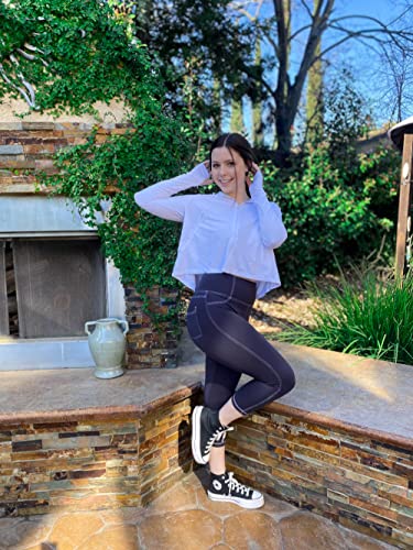 G4Free Jaqueta feminina com proteção UV FPS de manga comprida para treino FPS 50+ camiseta de sol cr