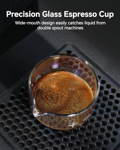 Vaso medidor espresso de vidrio 100 ml con pico vertedor miniatura 6